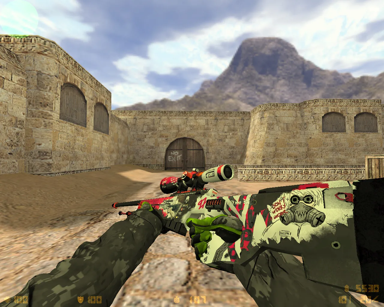 Скриншот CS 1.6 от Амона 2017 v3: блогерская сборка с 27 скинами, темным меню, звуками и оптимизированным конфигом