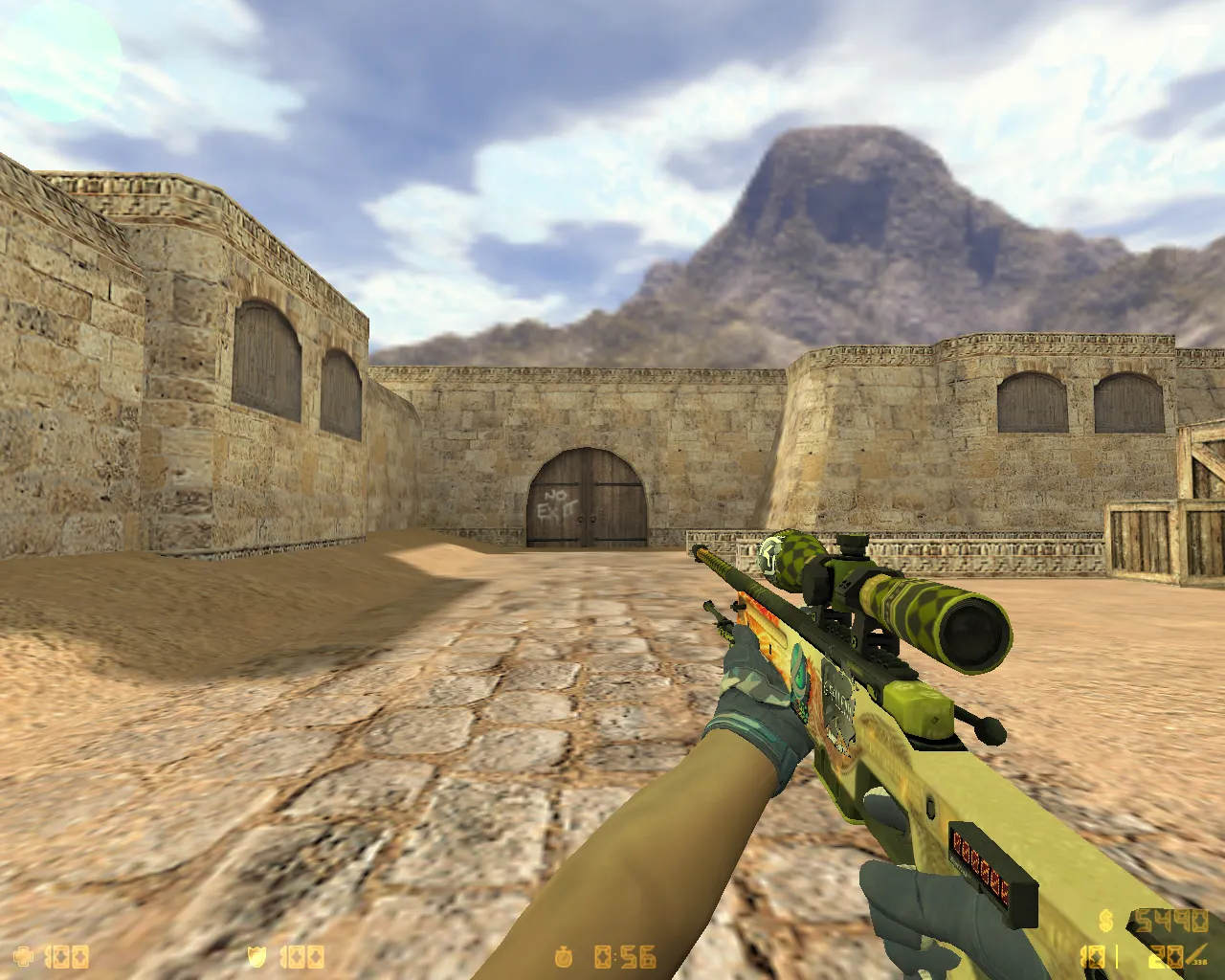 Скриншот CS 1.6 от Амона 2017 v4: 27 скинов с осмотром F, мотоциклетные перчатки, темное меню, музыка и оптимизированный конфиг