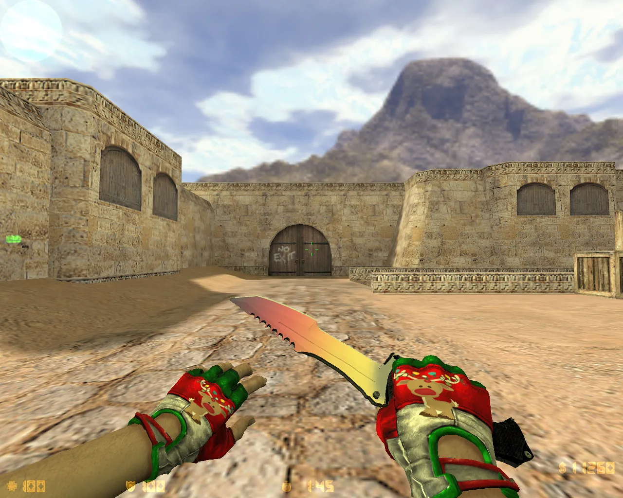 Скриншот CS 1.6 TheAmonDit Новогодняя: зимние скины, темное меню, оптимизированный конфиг и стабильная игра в онлайне и с ботами