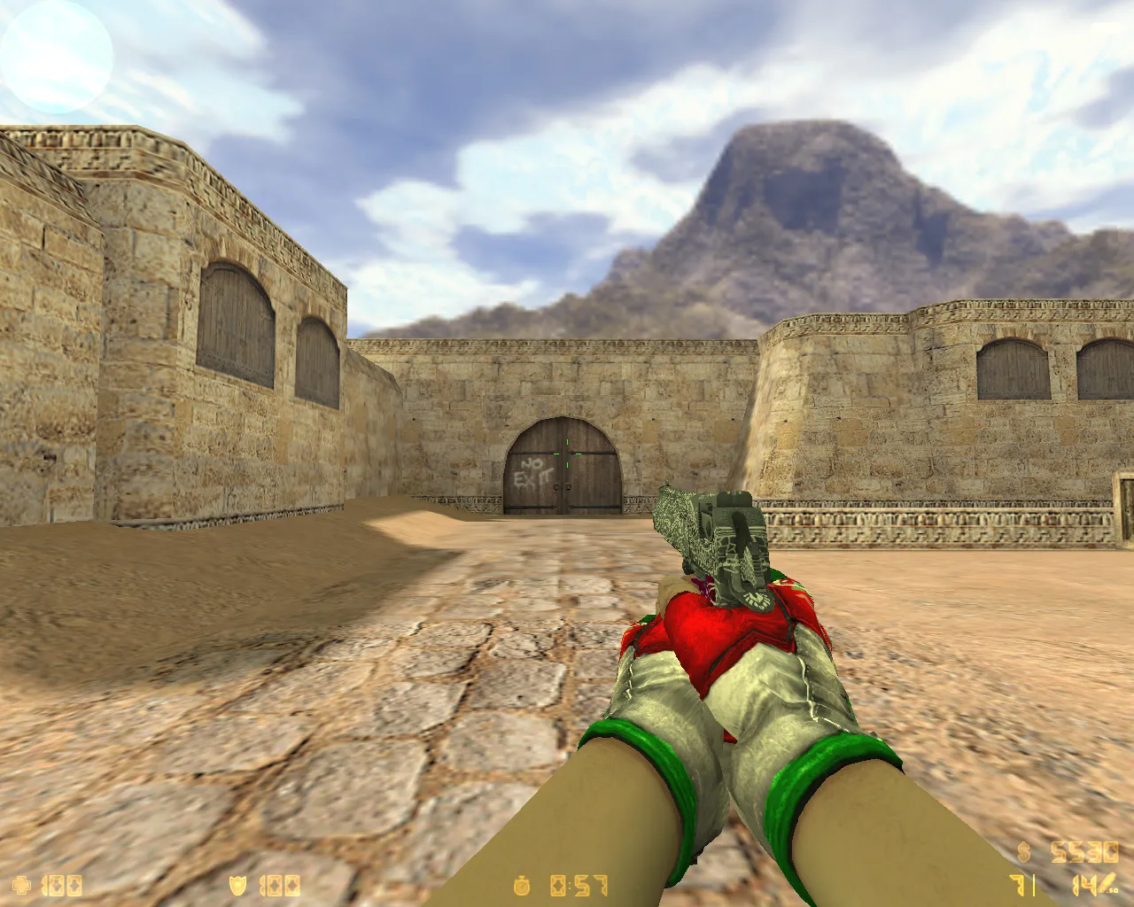 Скриншот  CS 1.6 TheAmonDit Новогодняя: зимние скины, темное меню, оптимизированный конфиг и стабильная игра в онлайне и с ботами