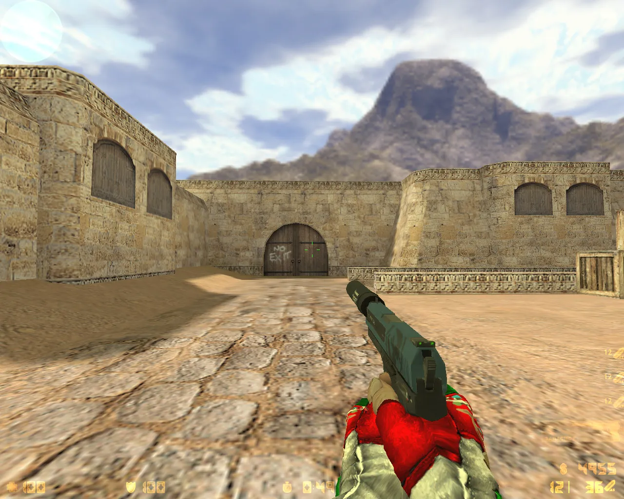 Скриншот  CS 1.6 TheAmonDit Новогодняя: зимние скины, темное меню, оптимизированный конфиг и стабильная игра в онлайне и с ботами