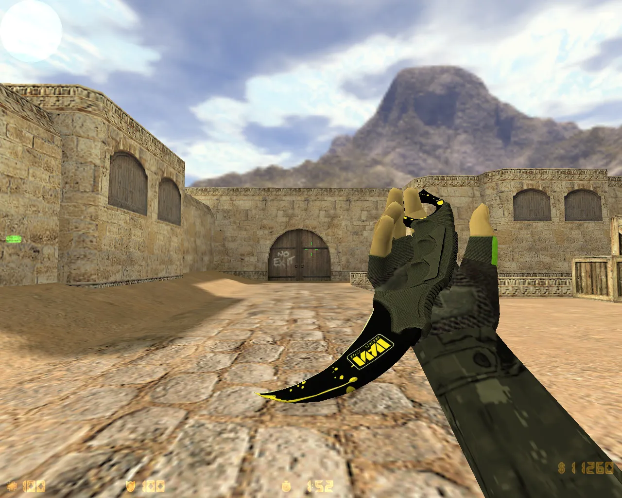 Скриншот CS 1.6 Официальная от Амона: конфиг, темная тема меню, 14 скинов оружия, звуки и оптимизация FPS