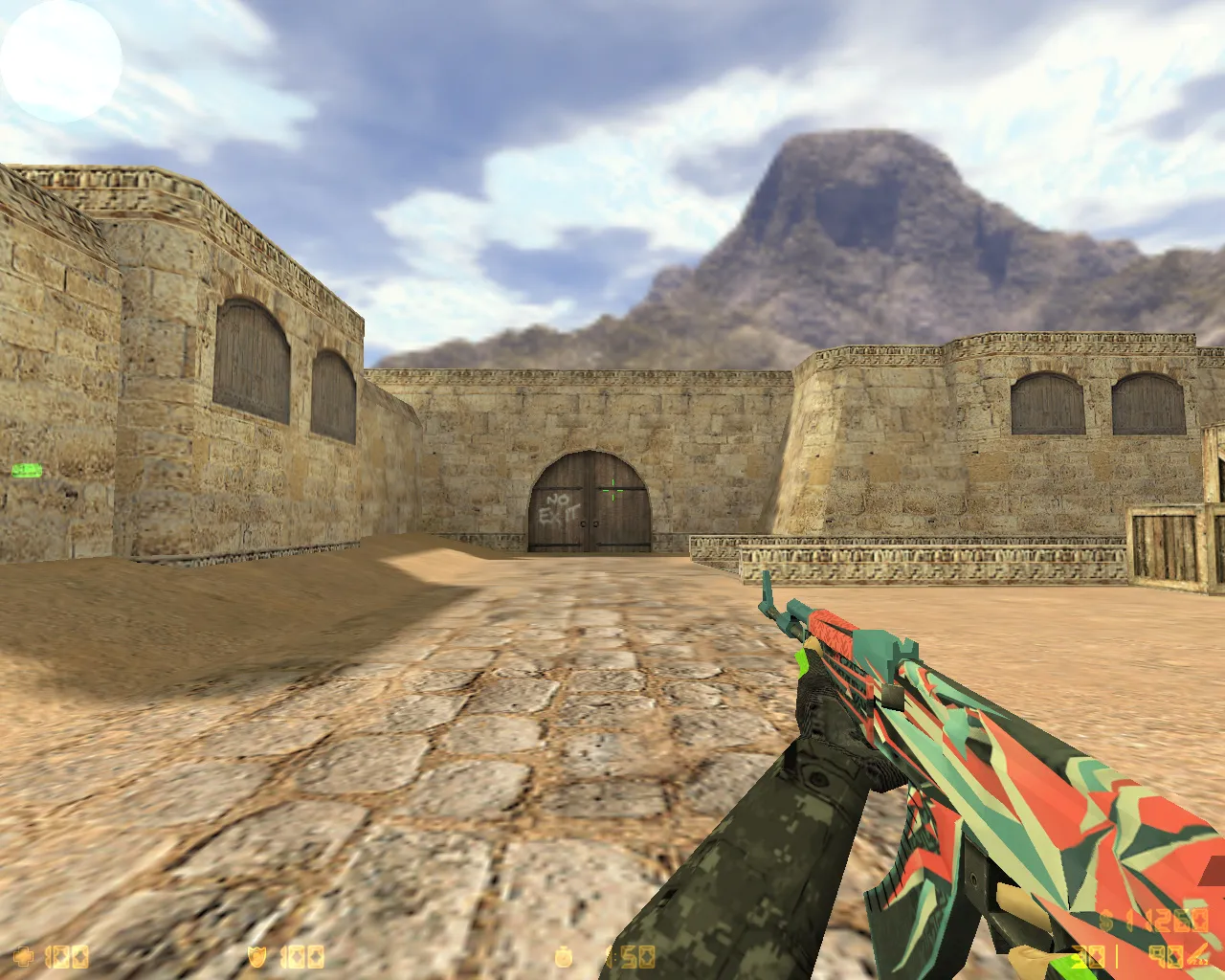 Скриншот CS 1.6 Официальная от Амона: конфиг, темная тема меню, 14 скинов оружия, звуки и оптимизация FPS