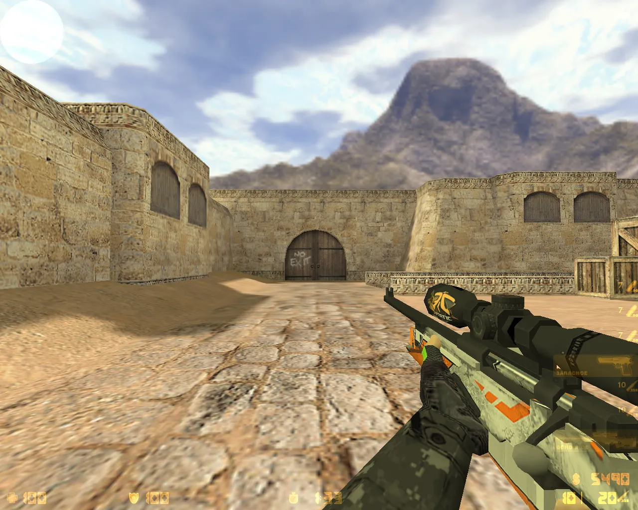 Скриншот CS 1.6 Официальная от Амона: конфиг, темная тема меню, 14 скинов оружия, звуки и оптимизация FPS