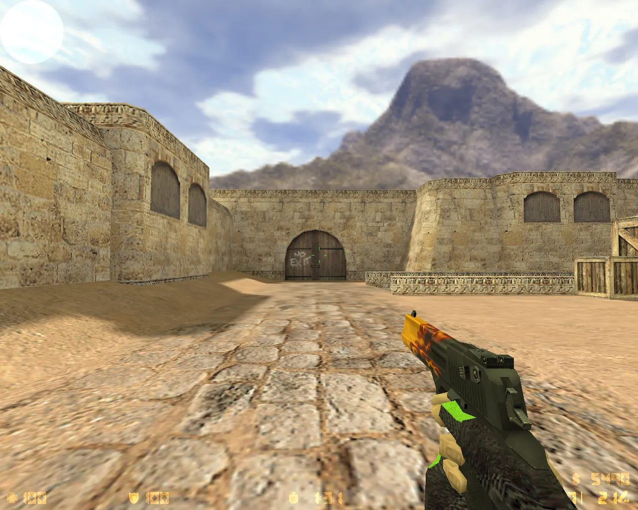 Скриншот  CS 1.6 Официальная от Амона: конфиг, темная тема меню, 14 скинов оружия, звуки и оптимизация FPS