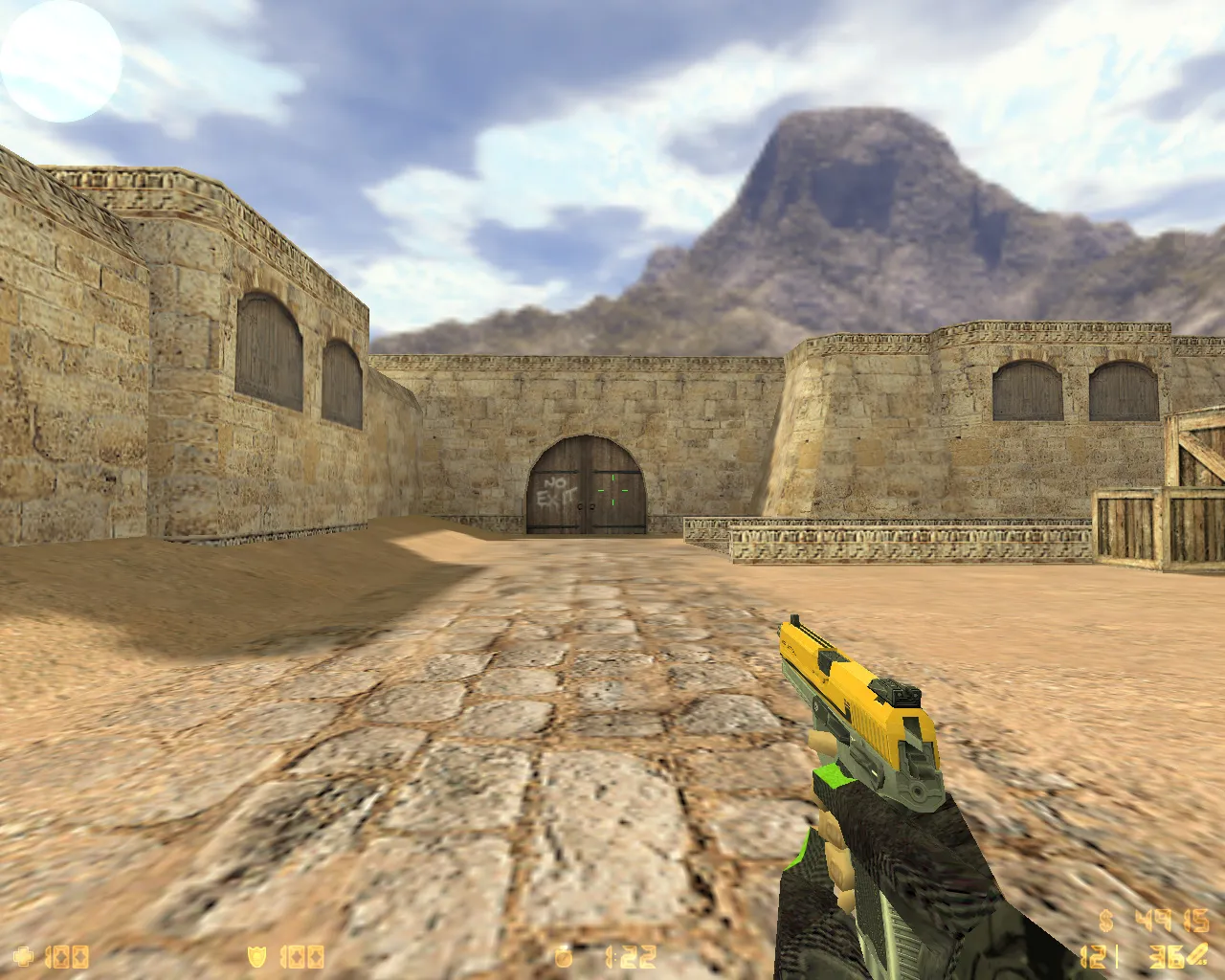 Скриншот  CS 1.6 Официальная от Амона: конфиг, темная тема меню, 14 скинов оружия, звуки и оптимизация FPS