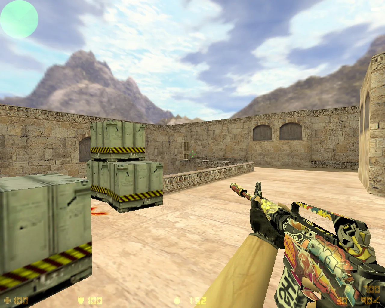 Скриншот  CS 1.6 от Амстердама: сборка блогера AmsterDam с скинами, оптимизированным config.cfg, музыкой в меню и значком запуска