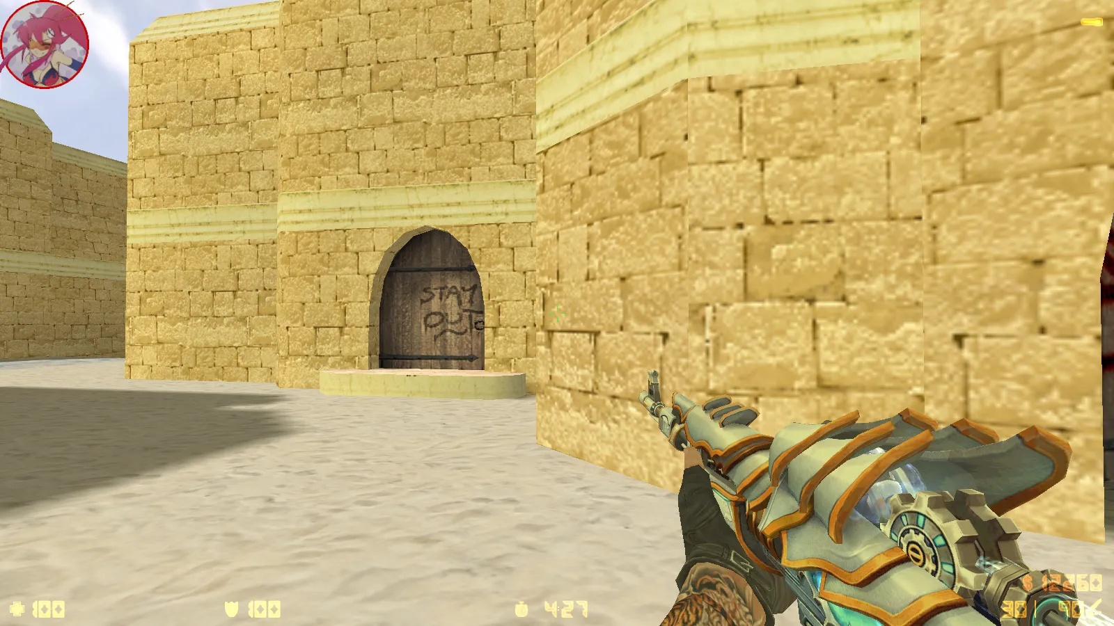 Скриншот CS 1.6 Аниме версия: моды, 29 моделей оружия, монстры за стороны, кирито и Асуна в меню, звуки и оптимизированный конфиг