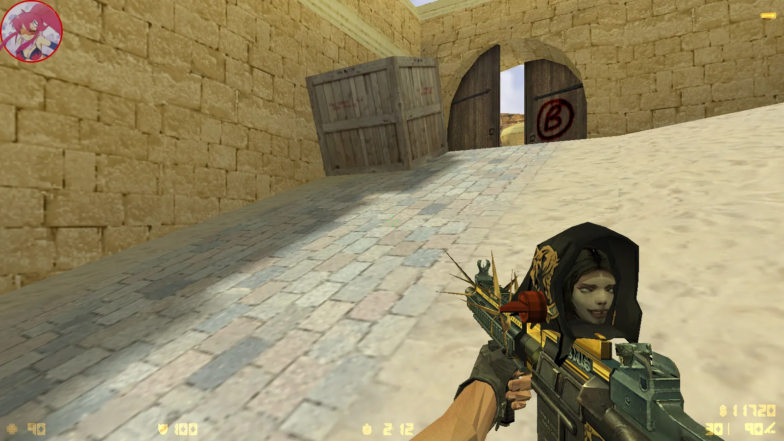 Скриншот CS 1.6 Аниме версия: моды, 29 моделей оружия, монстры за стороны, кирито и Асуна в меню, звуки и оптимизированный конфиг