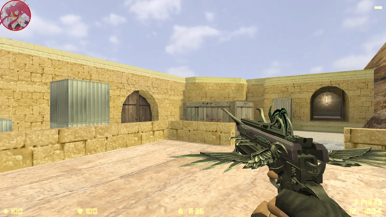 Скриншот  CS 1.6 Аниме версия: моды, 29 моделей оружия, монстры за стороны, кирито и Асуна в меню, звуки и оптимизированный конфиг