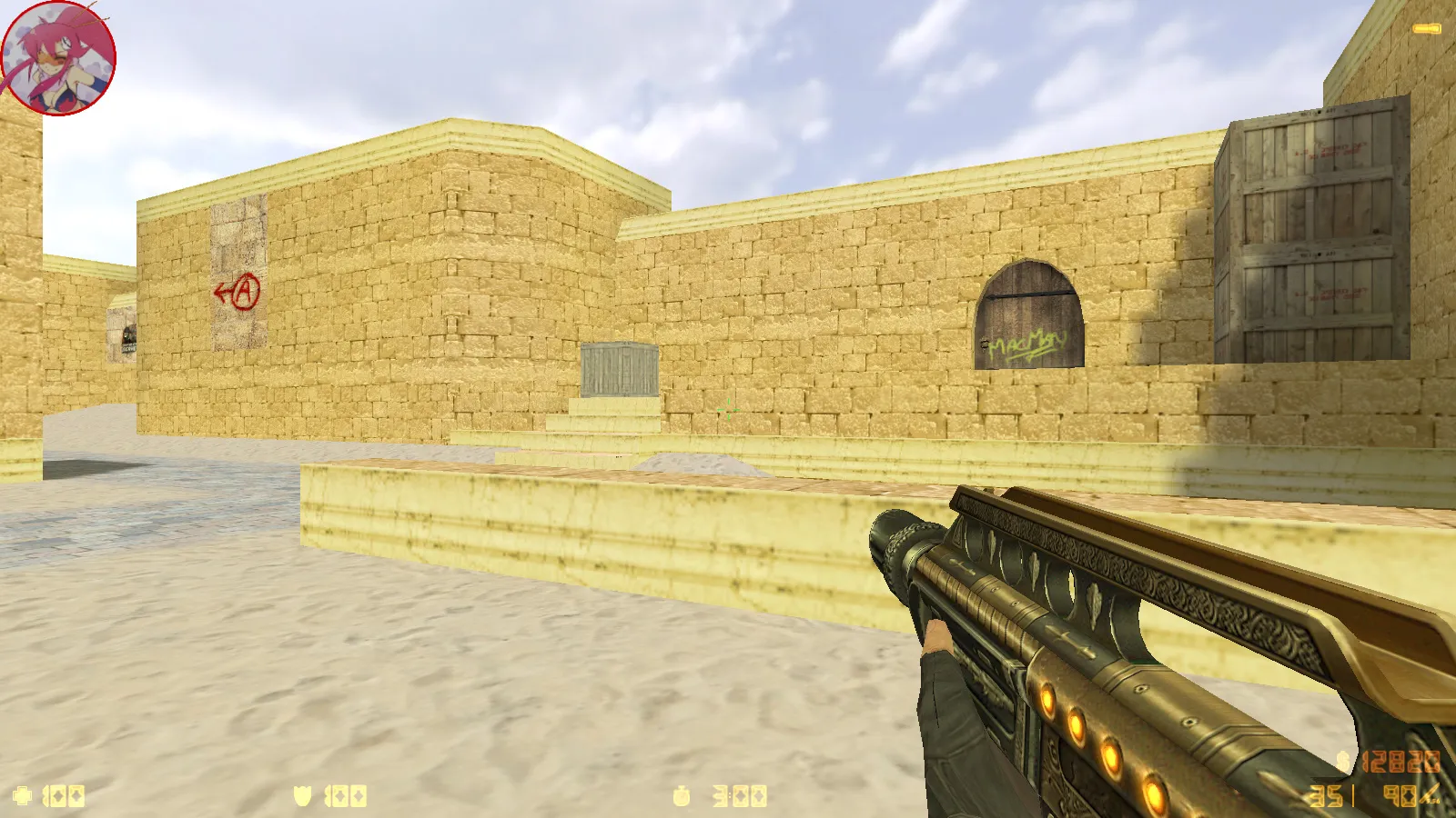 Скриншот  CS 1.6 Аниме версия: моды, 29 моделей оружия, монстры за стороны, кирито и Асуна в меню, звуки и оптимизированный конфиг