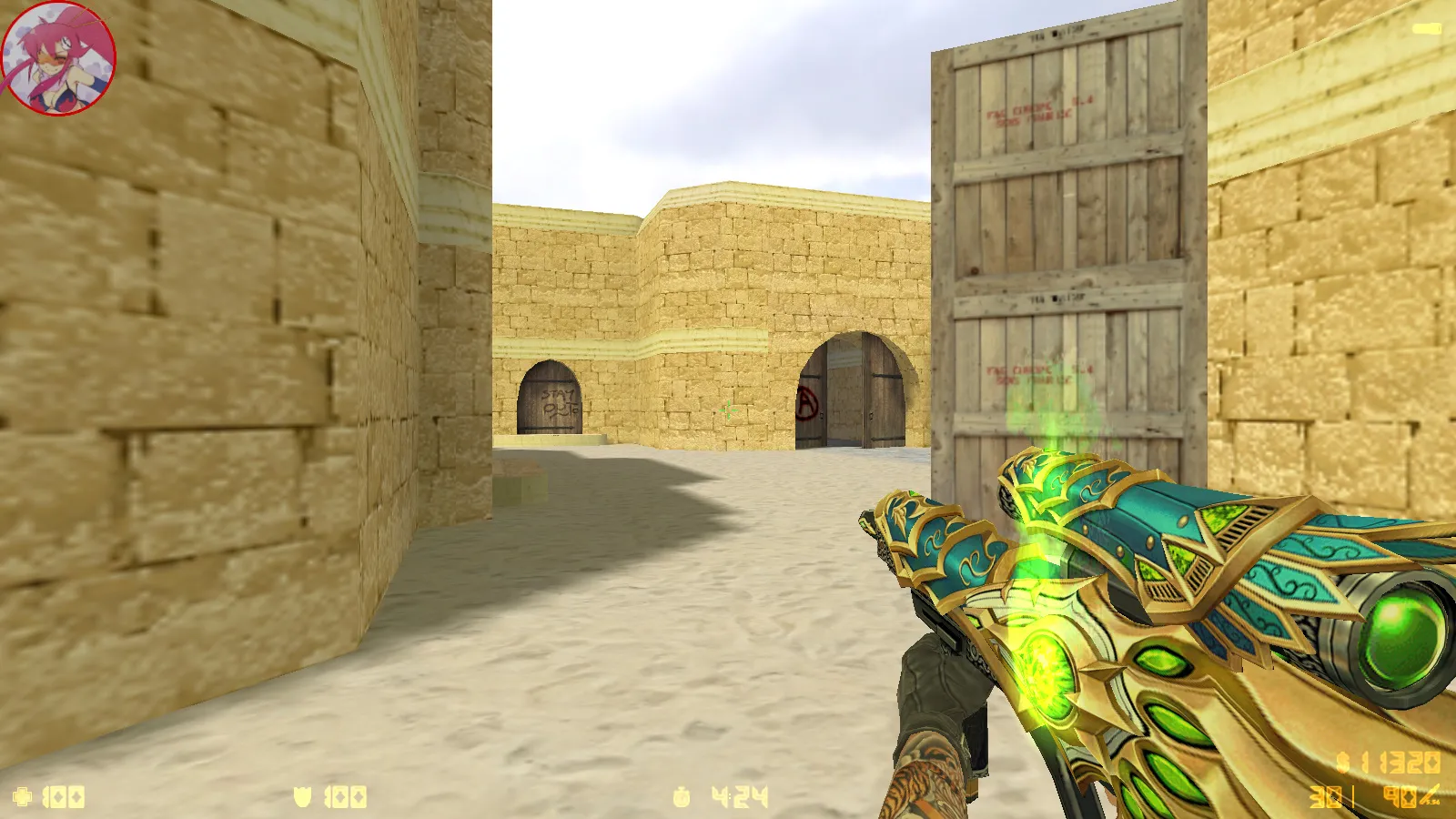 Скриншот  CS 1.6 Аниме версия: моды, 29 моделей оружия, монстры за стороны, кирито и Асуна в меню, звуки и оптимизированный конфиг