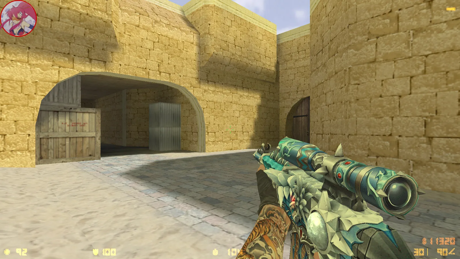 Скриншот  CS 1.6 Аниме версия: моды, 29 моделей оружия, монстры за стороны, кирито и Асуна в меню, звуки и оптимизированный конфиг