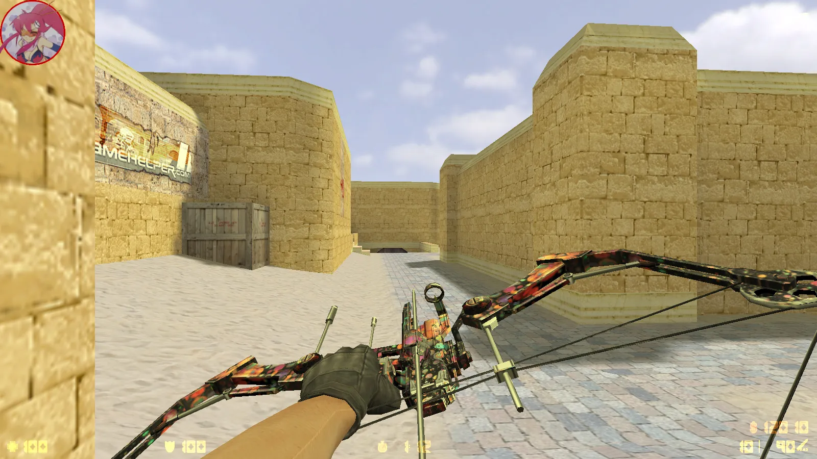 Скриншот  CS 1.6 Аниме версия: моды, 29 моделей оружия, монстры за стороны, кирито и Асуна в меню, звуки и оптимизированный конфиг