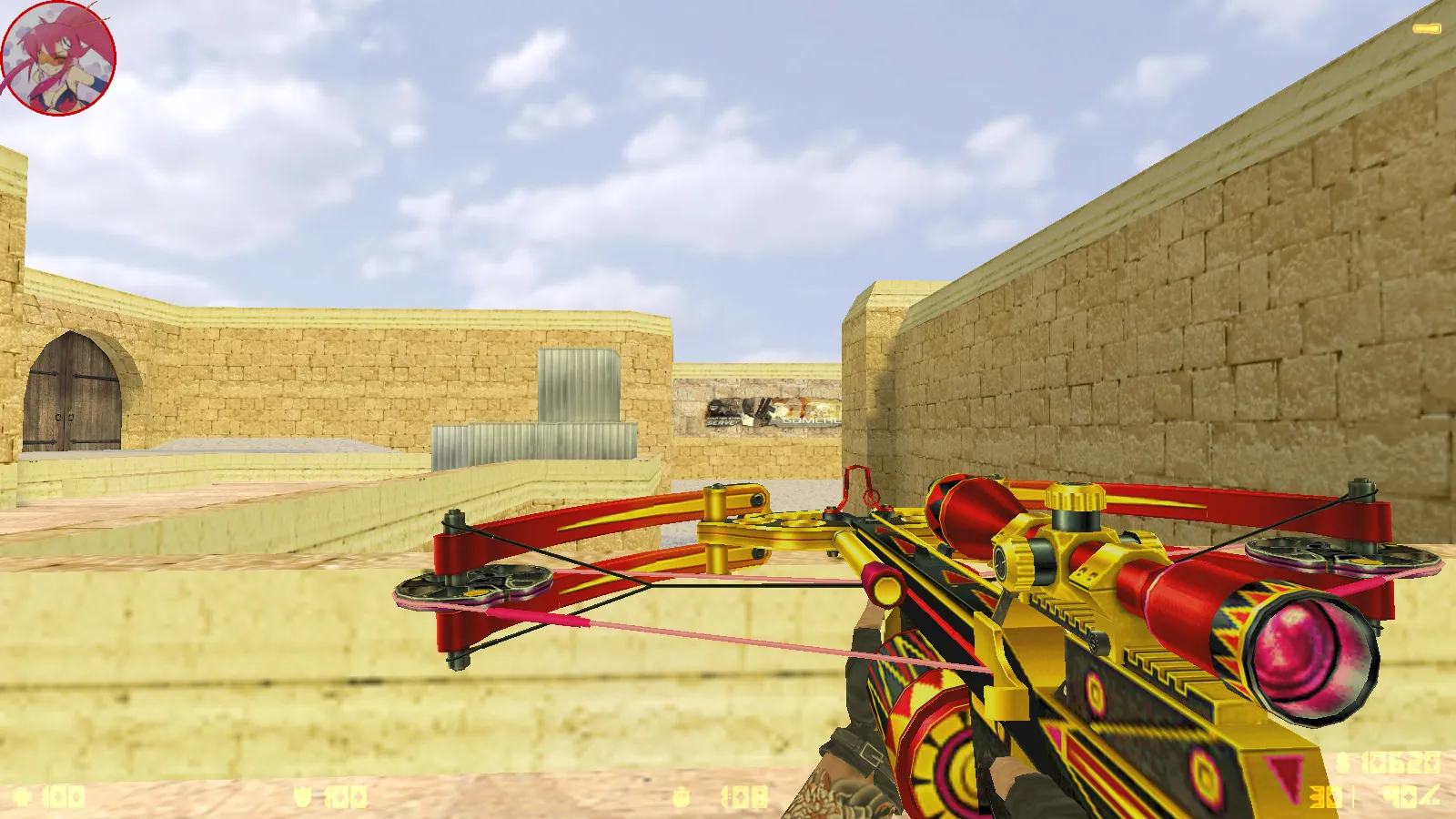 Скриншот  CS 1.6 Аниме версия: моды, 29 моделей оружия, монстры за стороны, кирито и Асуна в меню, звуки и оптимизированный конфиг