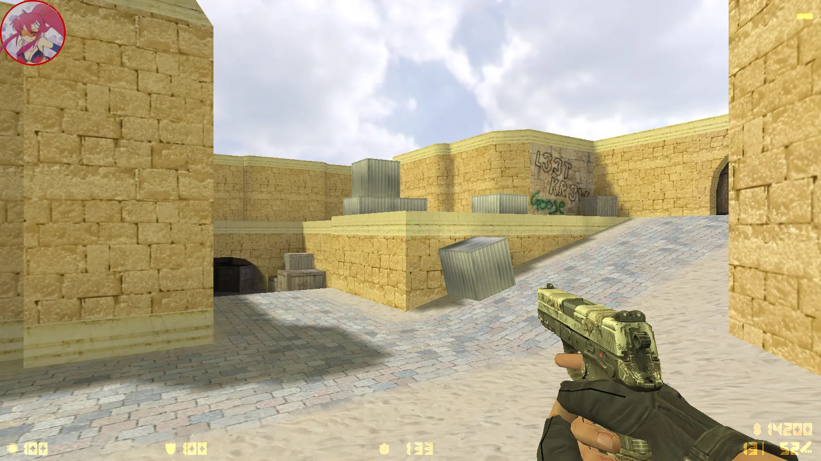 Скриншот  CS 1.6 Аниме версия: моды, 29 моделей оружия, монстры за стороны, кирито и Асуна в меню, звуки и оптимизированный конфиг