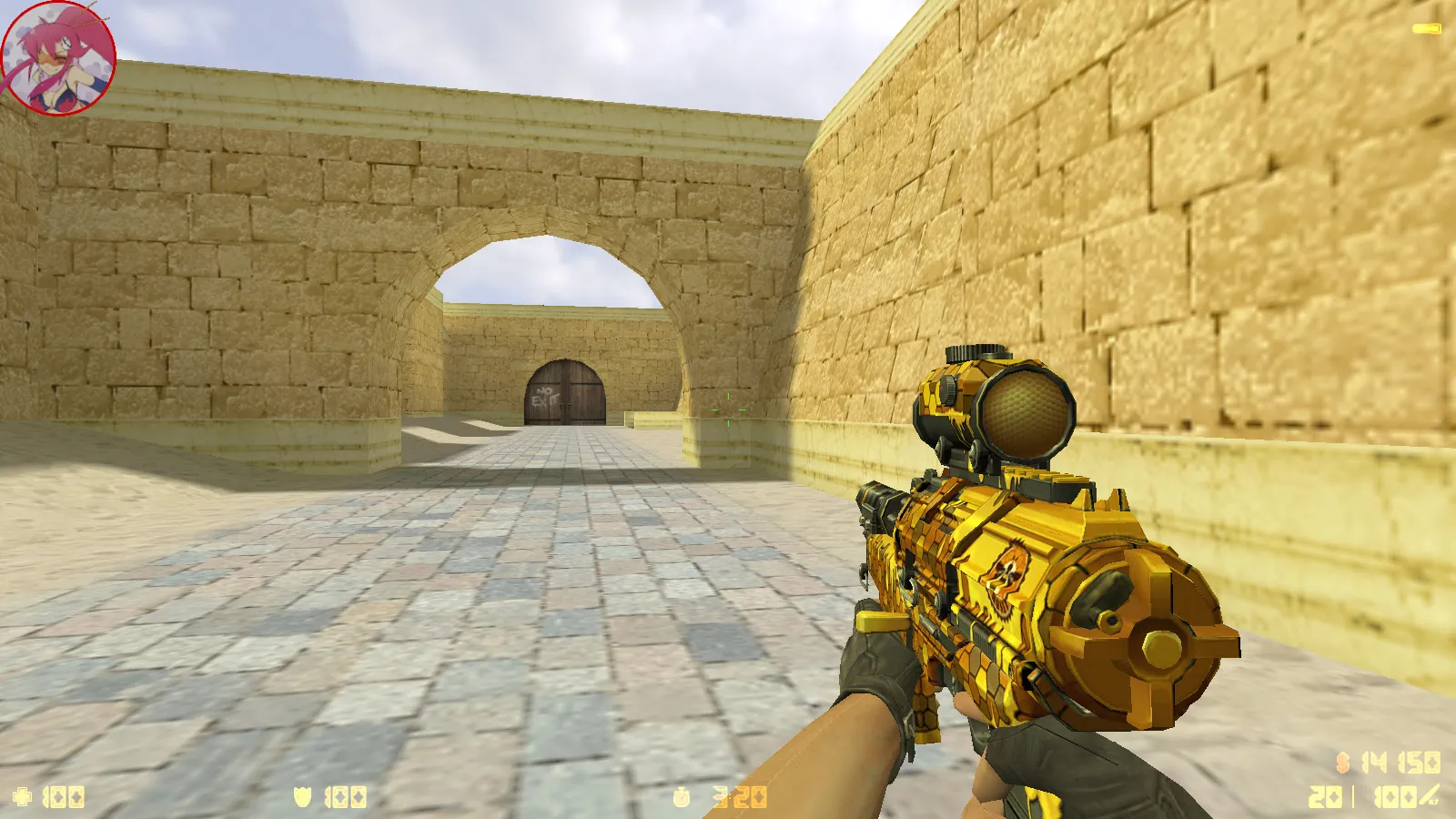 Скриншот  CS 1.6 Аниме версия: моды, 29 моделей оружия, монстры за стороны, кирито и Асуна в меню, звуки и оптимизированный конфиг