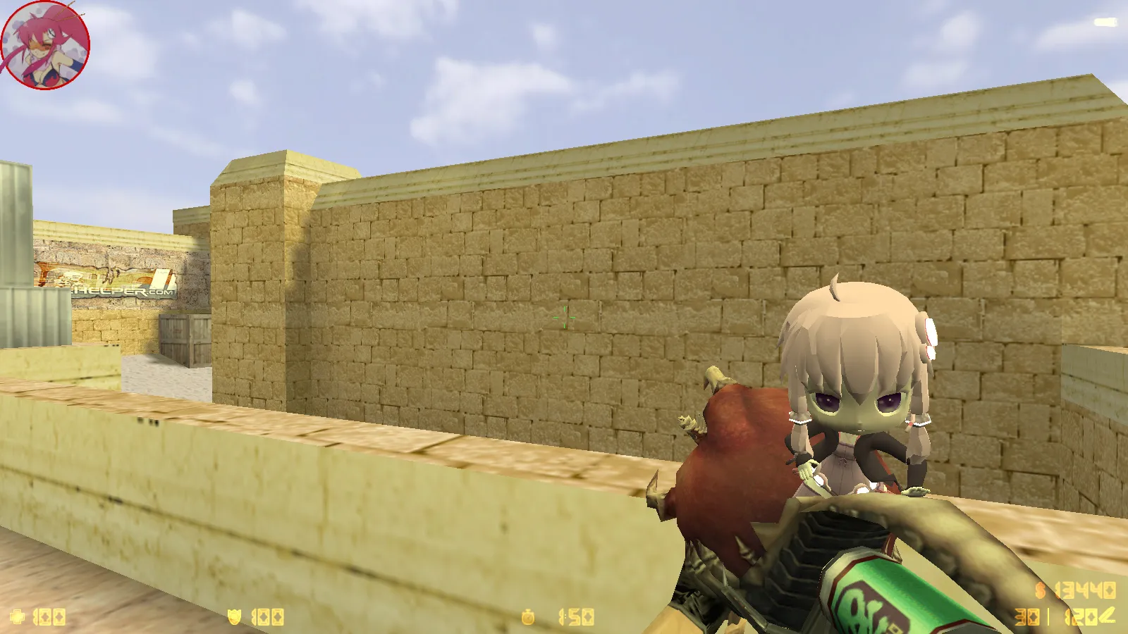 Скриншот  CS 1.6 Аниме версия: моды, 29 моделей оружия, монстры за стороны, кирито и Асуна в меню, звуки и оптимизированный конфиг