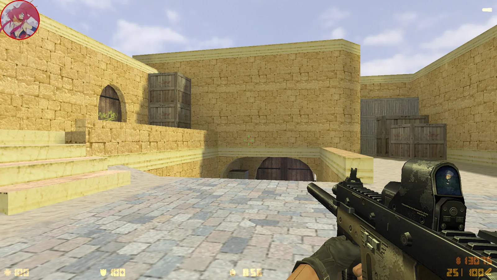 Скриншот  CS 1.6 Аниме версия: моды, 29 моделей оружия, монстры за стороны, кирито и Асуна в меню, звуки и оптимизированный конфиг