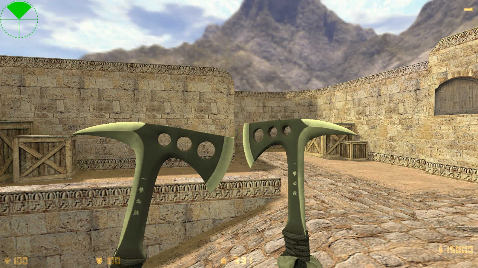 Скриншот CS 1.6 Antiterror: скины и графика, 29 моделей оружия, перчатки, меню в темно-сером стиле и оптимизированный конфиг