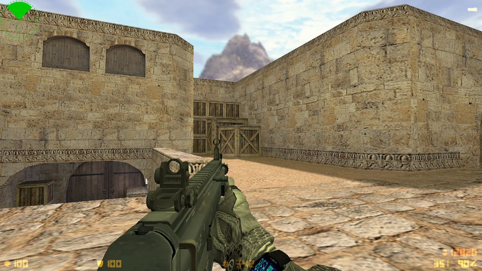 Скриншот  CS 1.6 Antiterror: скины и графика, 29 моделей оружия, перчатки, меню в темно-сером стиле и оптимизированный конфиг