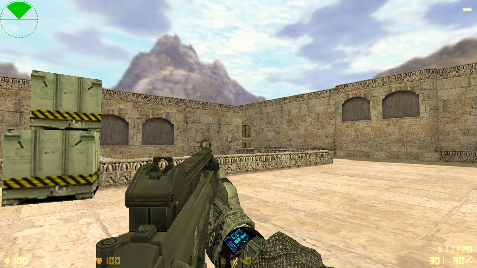 Скриншот  CS 1.6 Antiterror: скины и графика, 29 моделей оружия, перчатки, меню в темно-сером стиле и оптимизированный конфиг