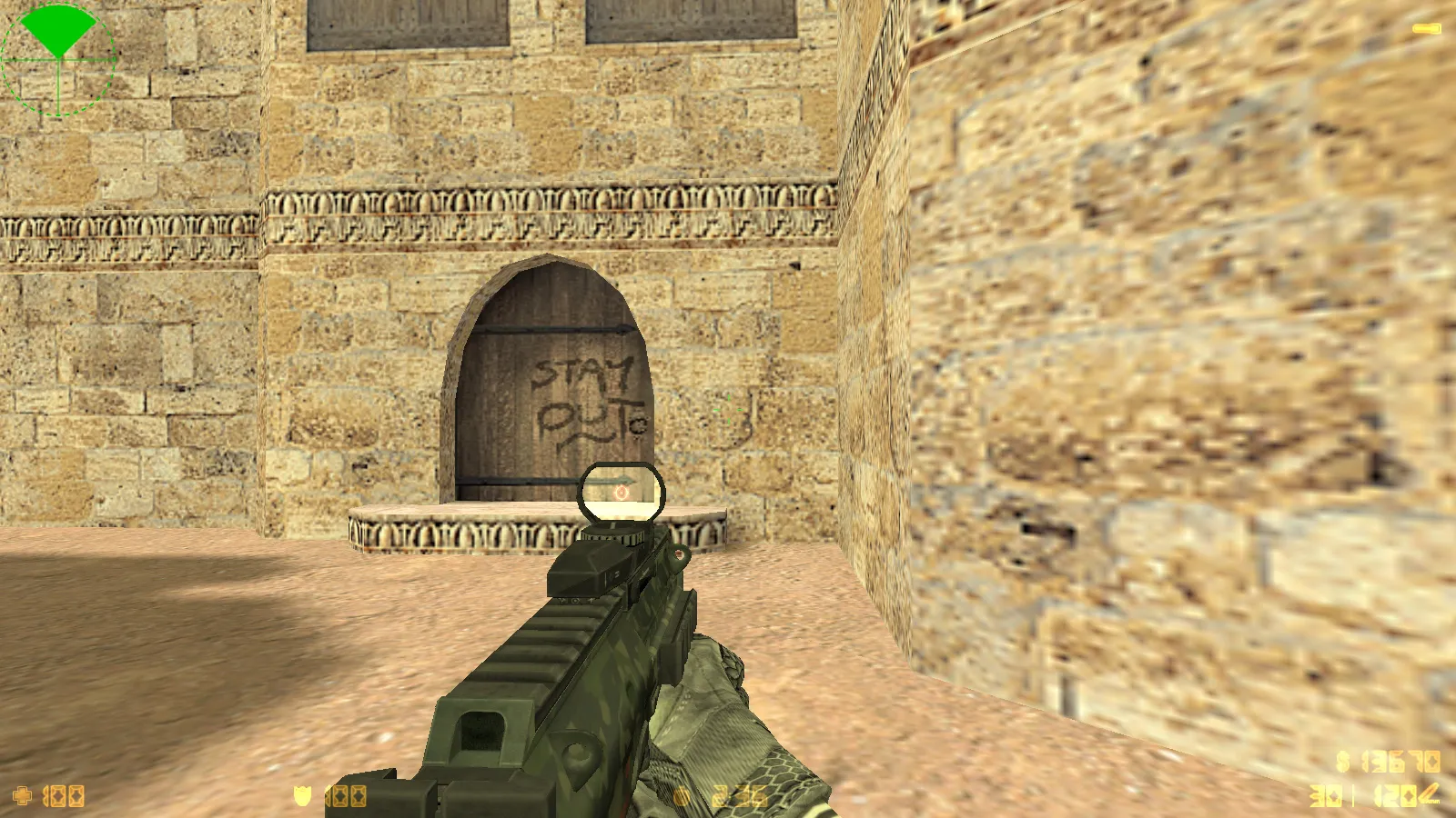 Скриншот  CS 1.6 Antiterror: скины и графика, 29 моделей оружия, перчатки, меню в темно-сером стиле и оптимизированный конфиг