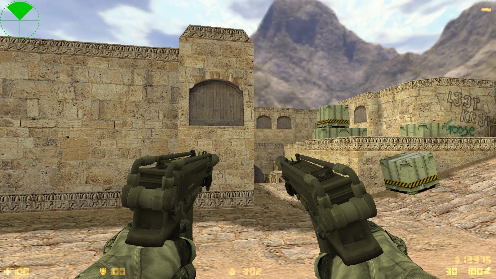 Скриншот  CS 1.6 Antiterror: скины и графика, 29 моделей оружия, перчатки, меню в темно-сером стиле и оптимизированный конфиг