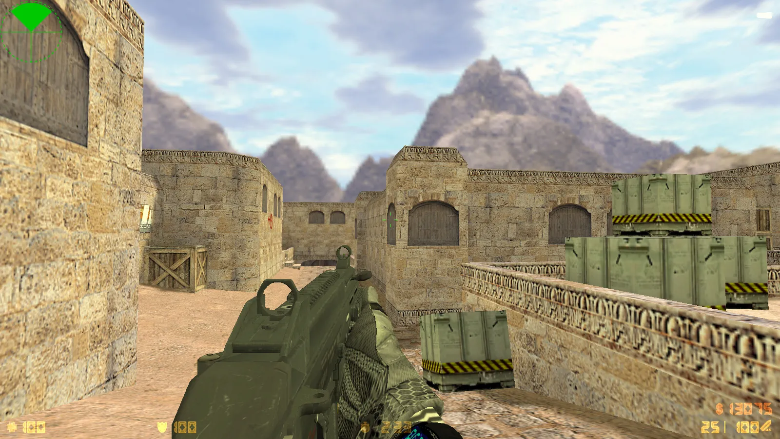 Скриншот  CS 1.6 Antiterror: скины и графика, 29 моделей оружия, перчатки, меню в темно-сером стиле и оптимизированный конфиг