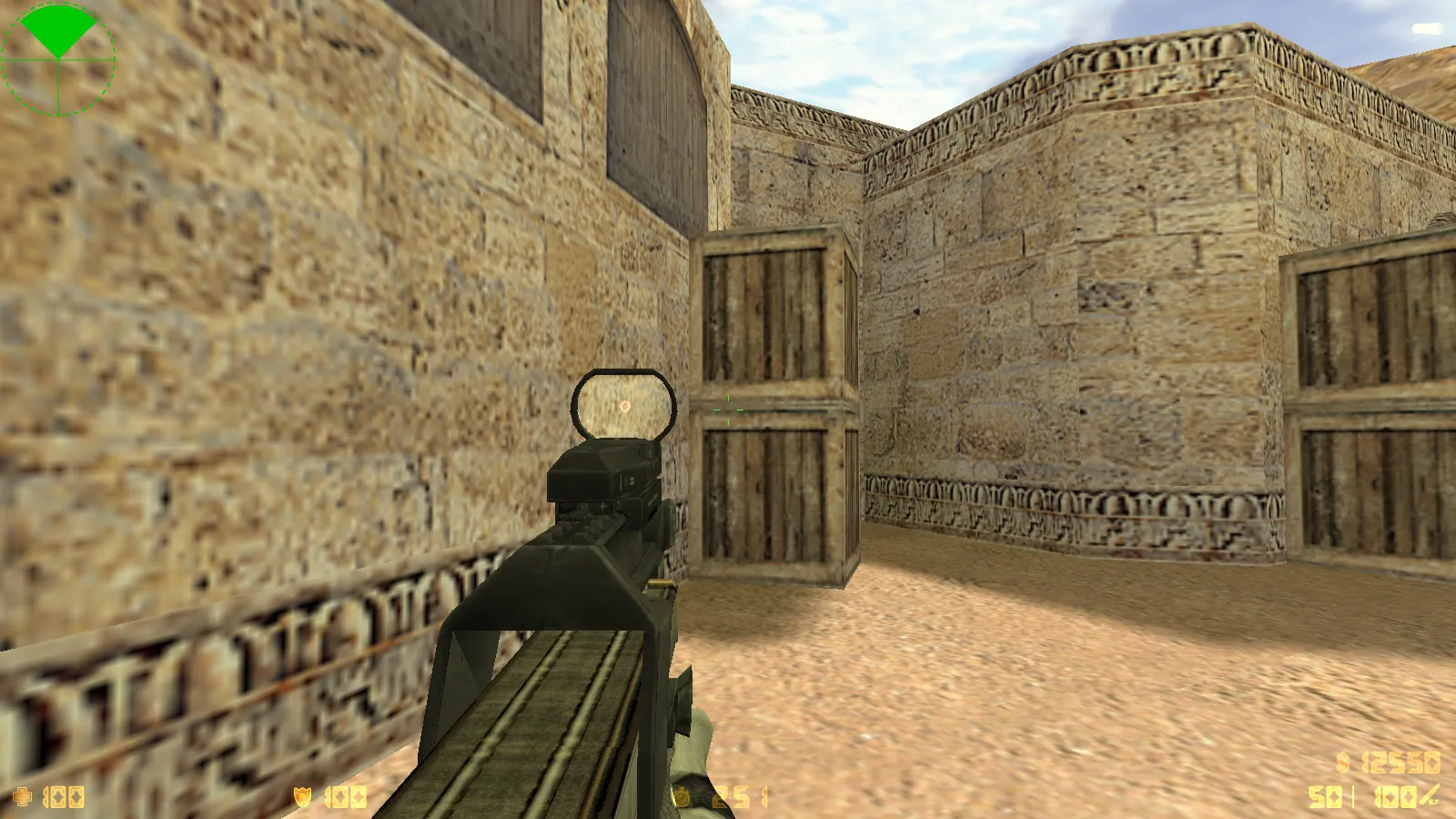 Скриншот  CS 1.6 Antiterror: скины и графика, 29 моделей оружия, перчатки, меню в темно-сером стиле и оптимизированный конфиг