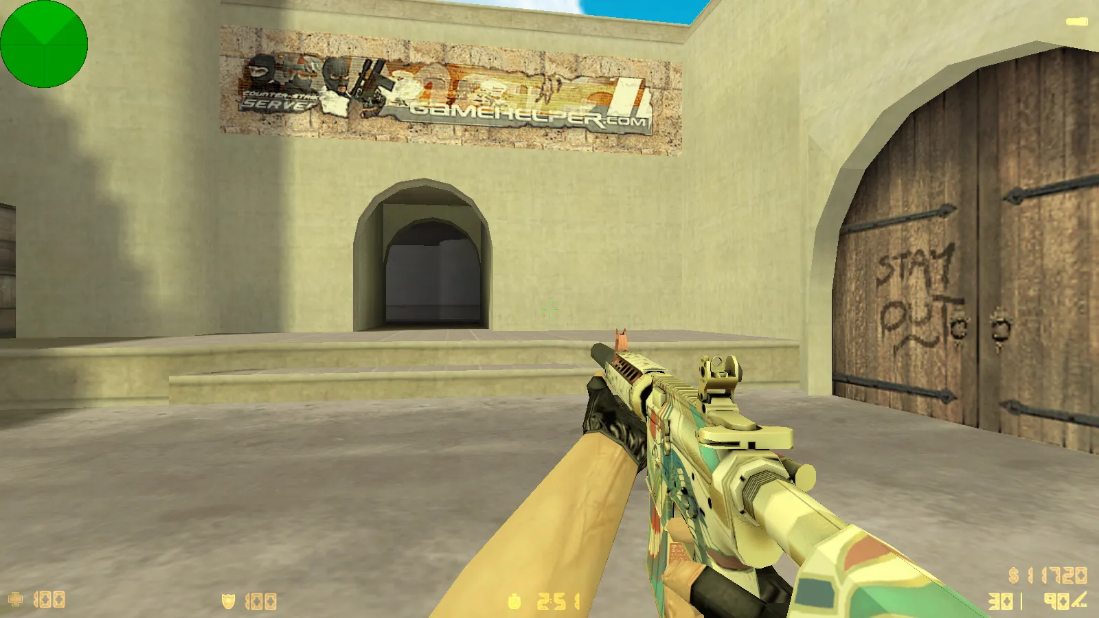 Скриншот CS 1.6 Анубис — сборка с паком оружия v_/p_/w_ и графикой: небо, текстуры карт, звуки, русские ники