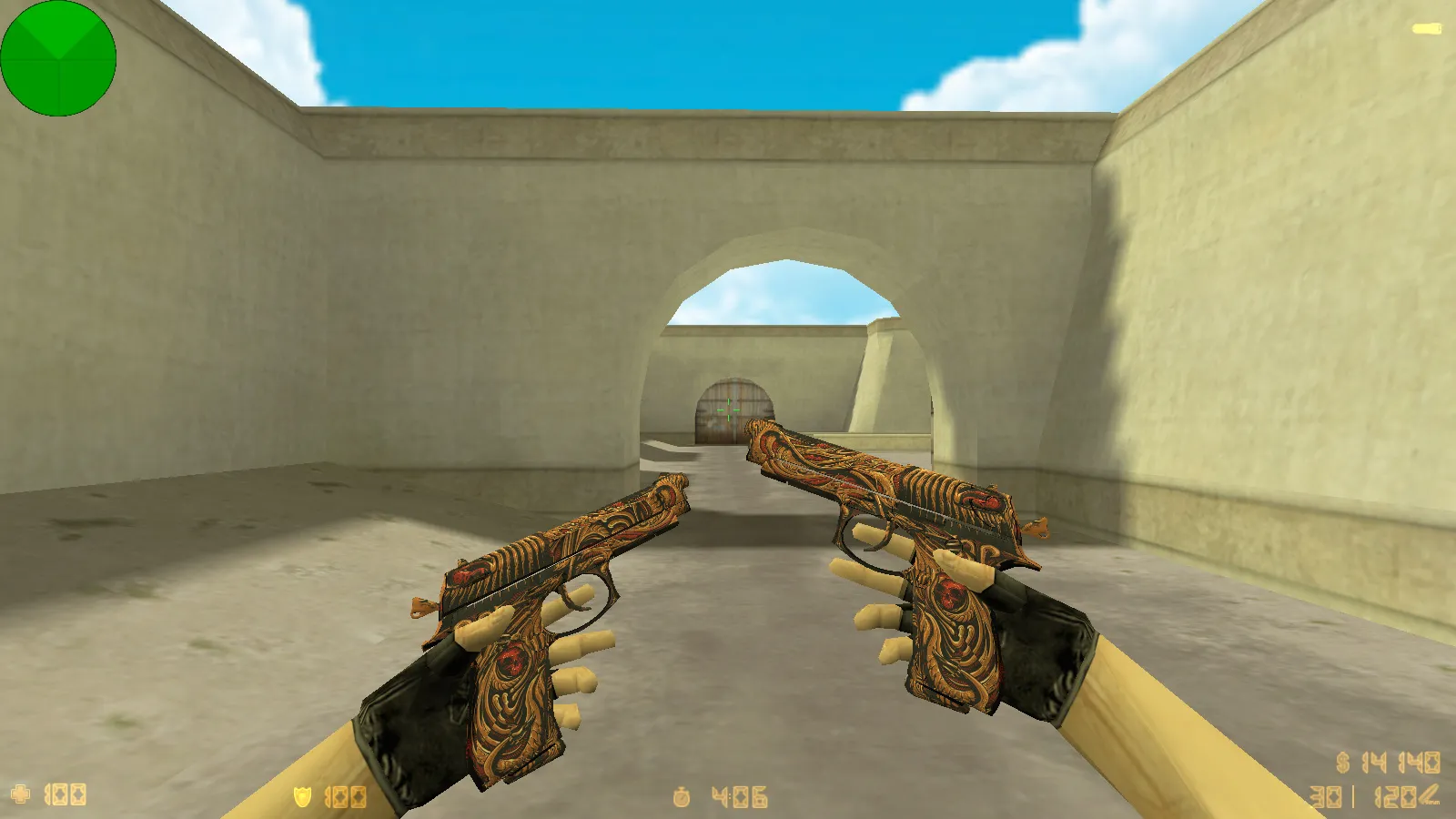 Скриншот  CS 1.6 Анубис — сборка с паком оружия v_/p_/w_ и графикой: небо, текстуры карт, звуки, русские ники