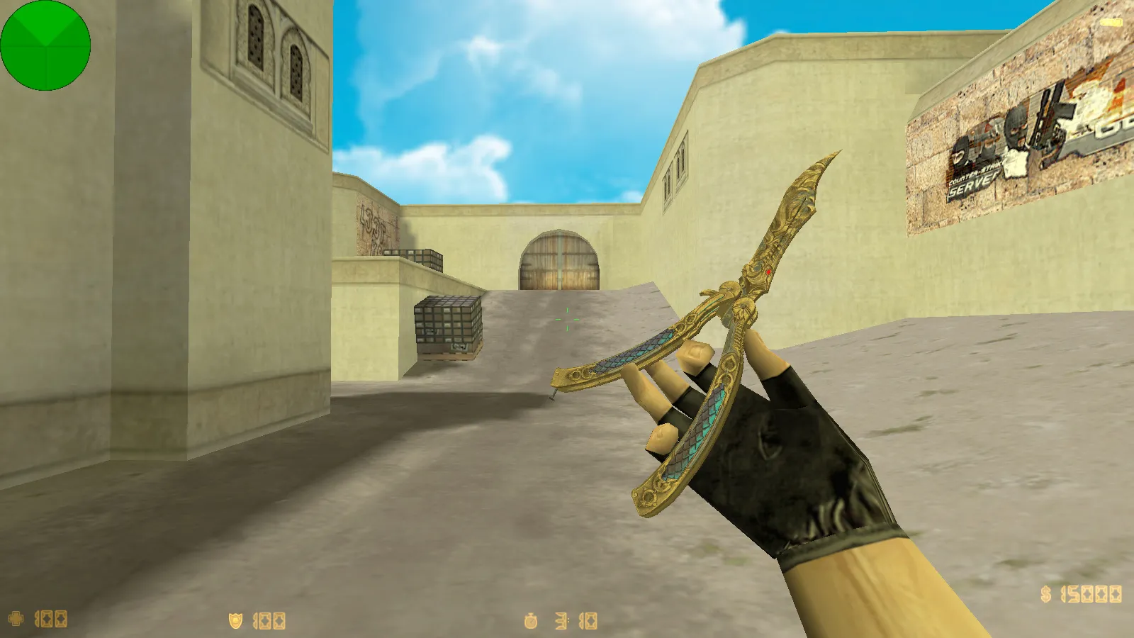 Скриншот  CS 1.6 Анубис — сборка с паком оружия v_/p_/w_ и графикой: небо, текстуры карт, звуки, русские ники