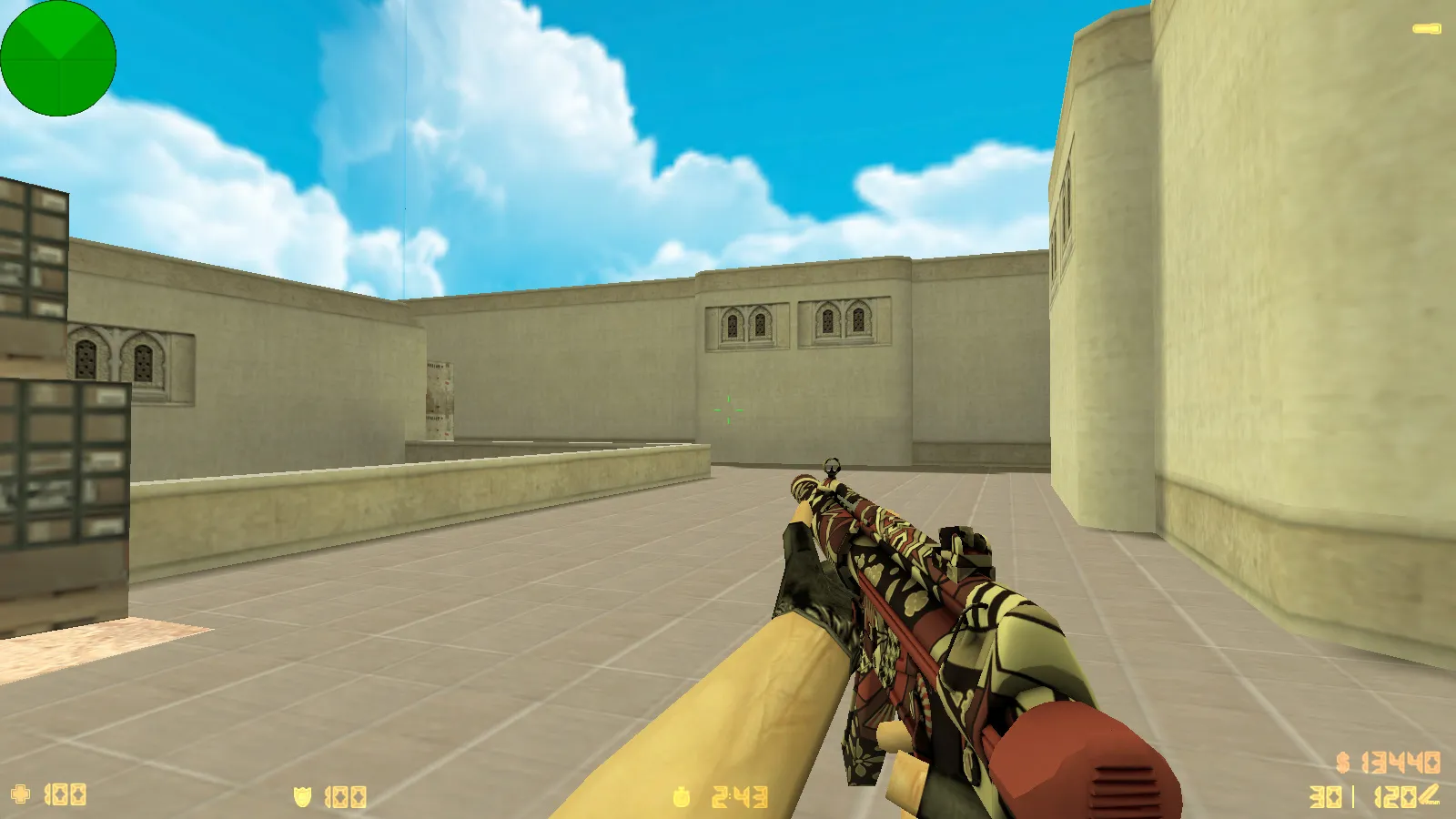 Скриншот  CS 1.6 Анубис — сборка с паком оружия v_/p_/w_ и графикой: небо, текстуры карт, звуки, русские ники