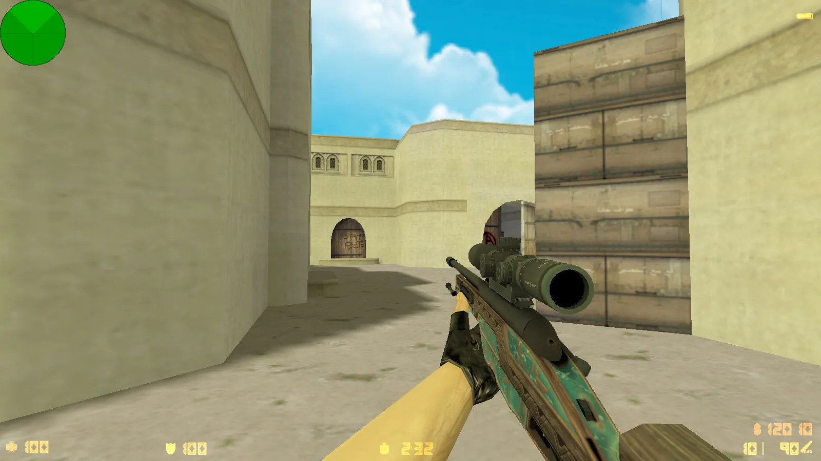 Скриншот  CS 1.6 Анубис — сборка с паком оружия v_/p_/w_ и графикой: небо, текстуры карт, звуки, русские ники