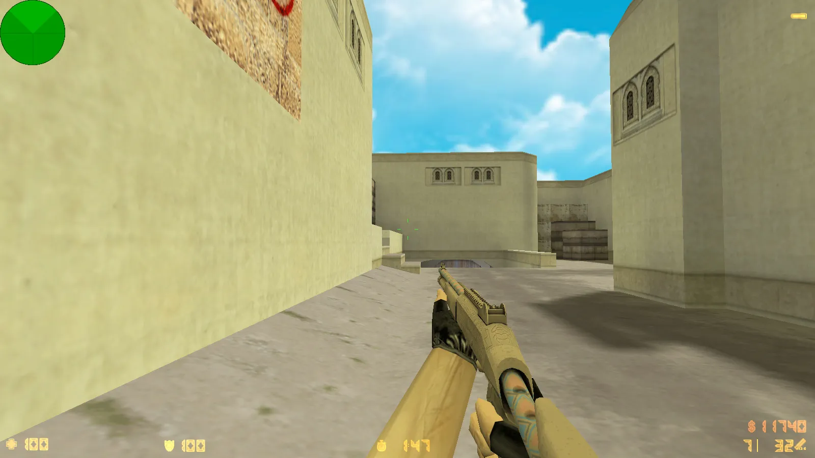 Скриншот  CS 1.6 Анубис — сборка с паком оружия v_/p_/w_ и графикой: небо, текстуры карт, звуки, русские ники