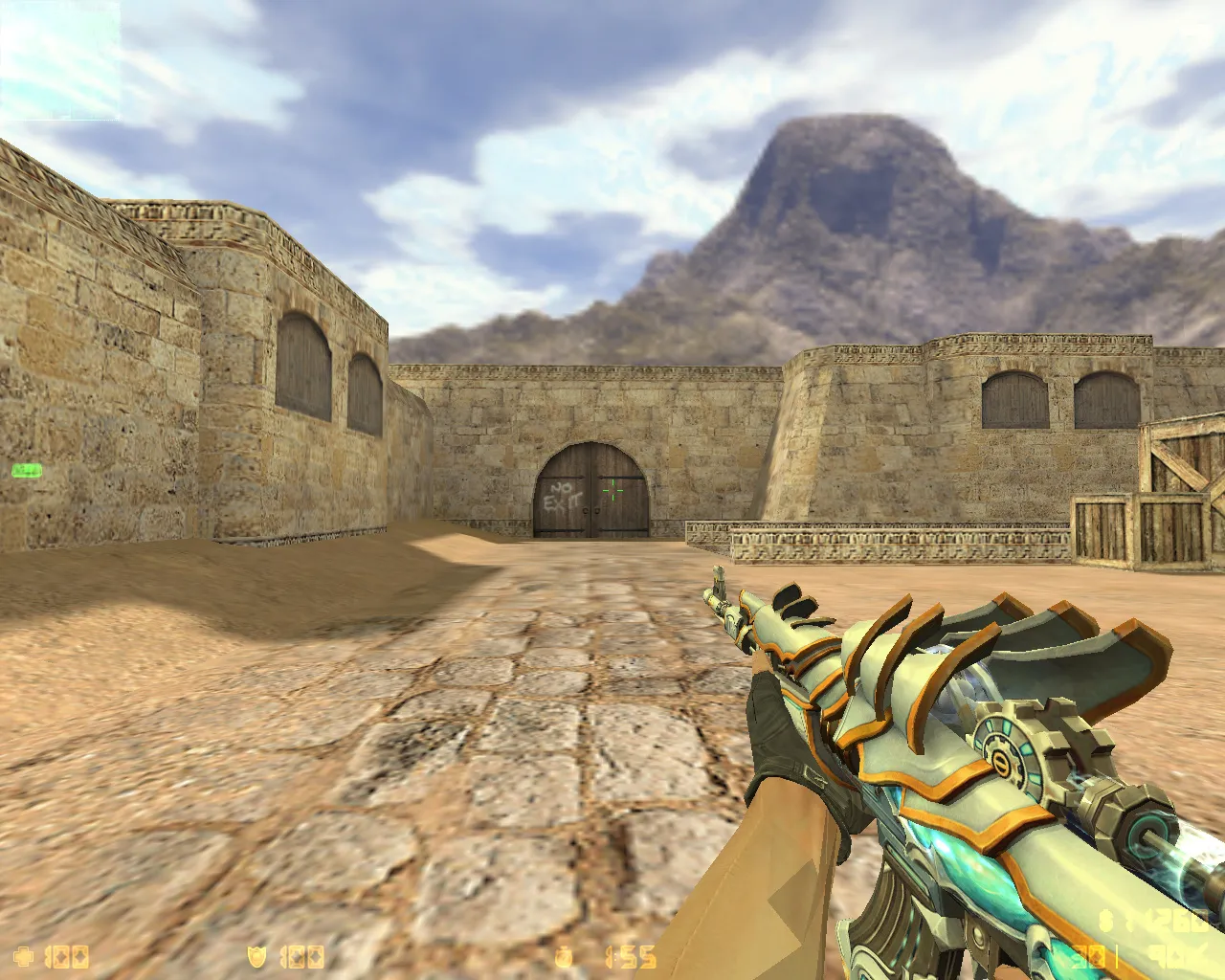 Скриншот CS 1.6 Апокалипсис 2069: футуристичные скины, оружие v_/p_/w_, звуки, меню и оптимизированный config