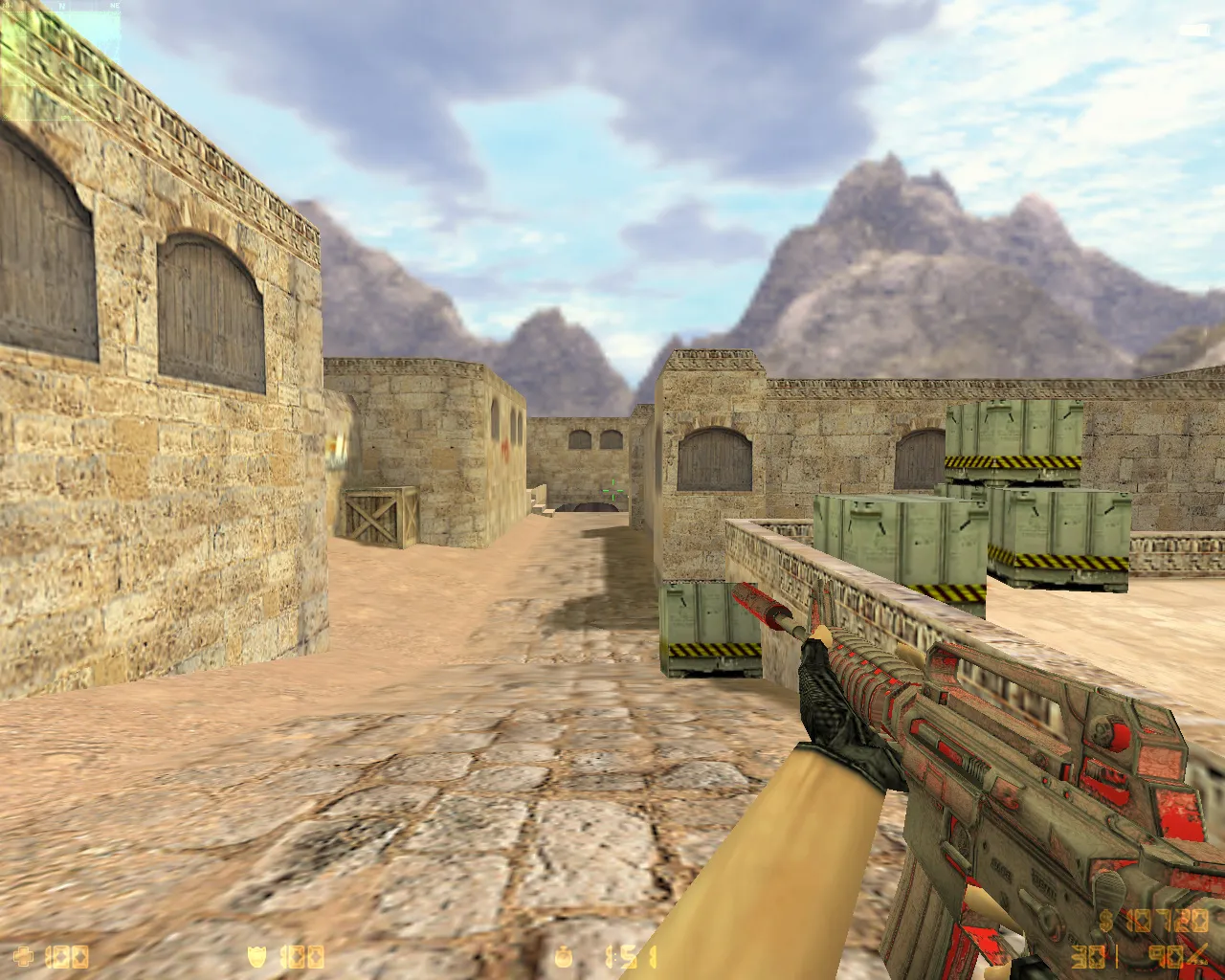 Скриншот  CS 1.6 Апокалипсис 2069: футуристичные скины, оружие v_/p_/w_, звуки, меню и оптимизированный config