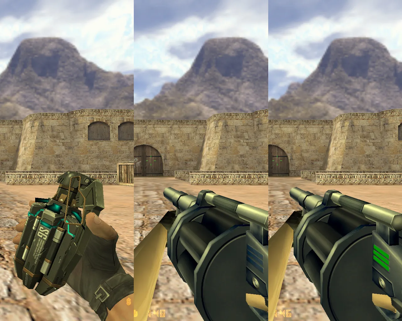 Скриншот  CS 1.6 Апокалипсис 2069: футуристичные скины, оружие v_/p_/w_, звуки, меню и оптимизированный config