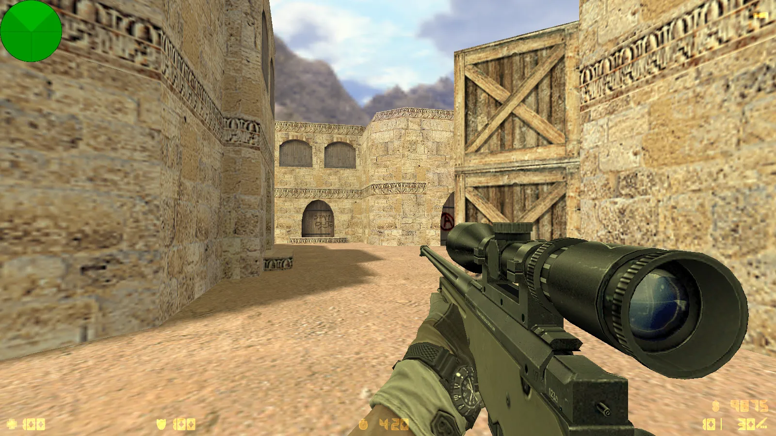 Скриншот  CS 1.6 Army Guns: скины оружия v_/p_/w_, звуки, тёмное меню и оптимизированный config.cfg