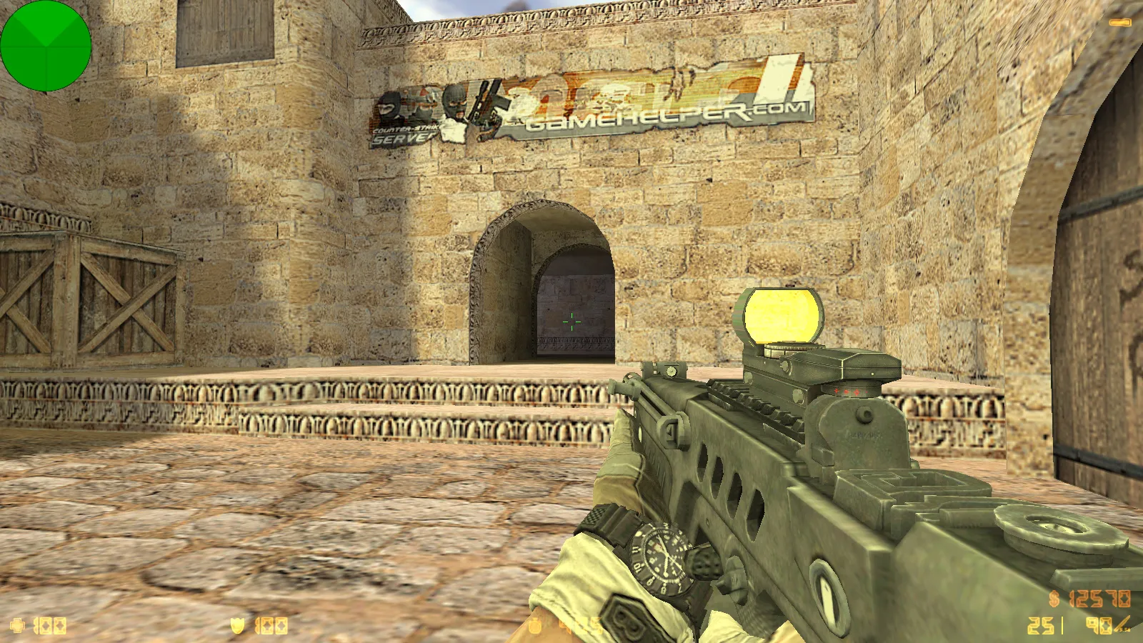 Скриншот  CS 1.6 Army Guns: скины оружия v_/p_/w_, звуки, тёмное меню и оптимизированный config.cfg