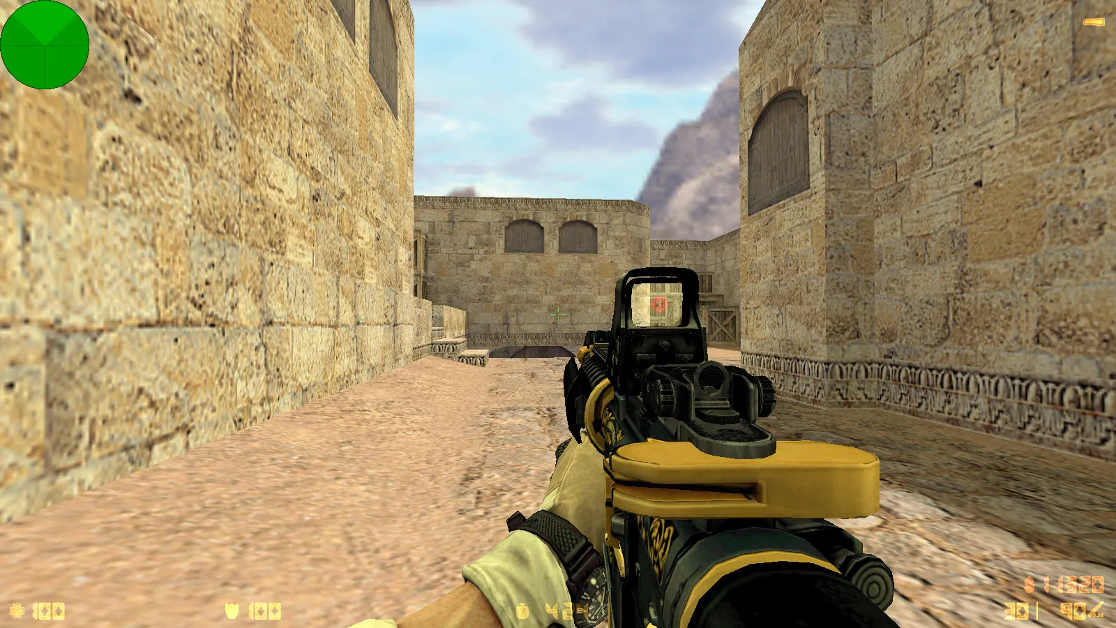 Скриншот  CS 1.6 Army Guns: скины оружия v_/p_/w_, звуки, тёмное меню и оптимизированный config.cfg