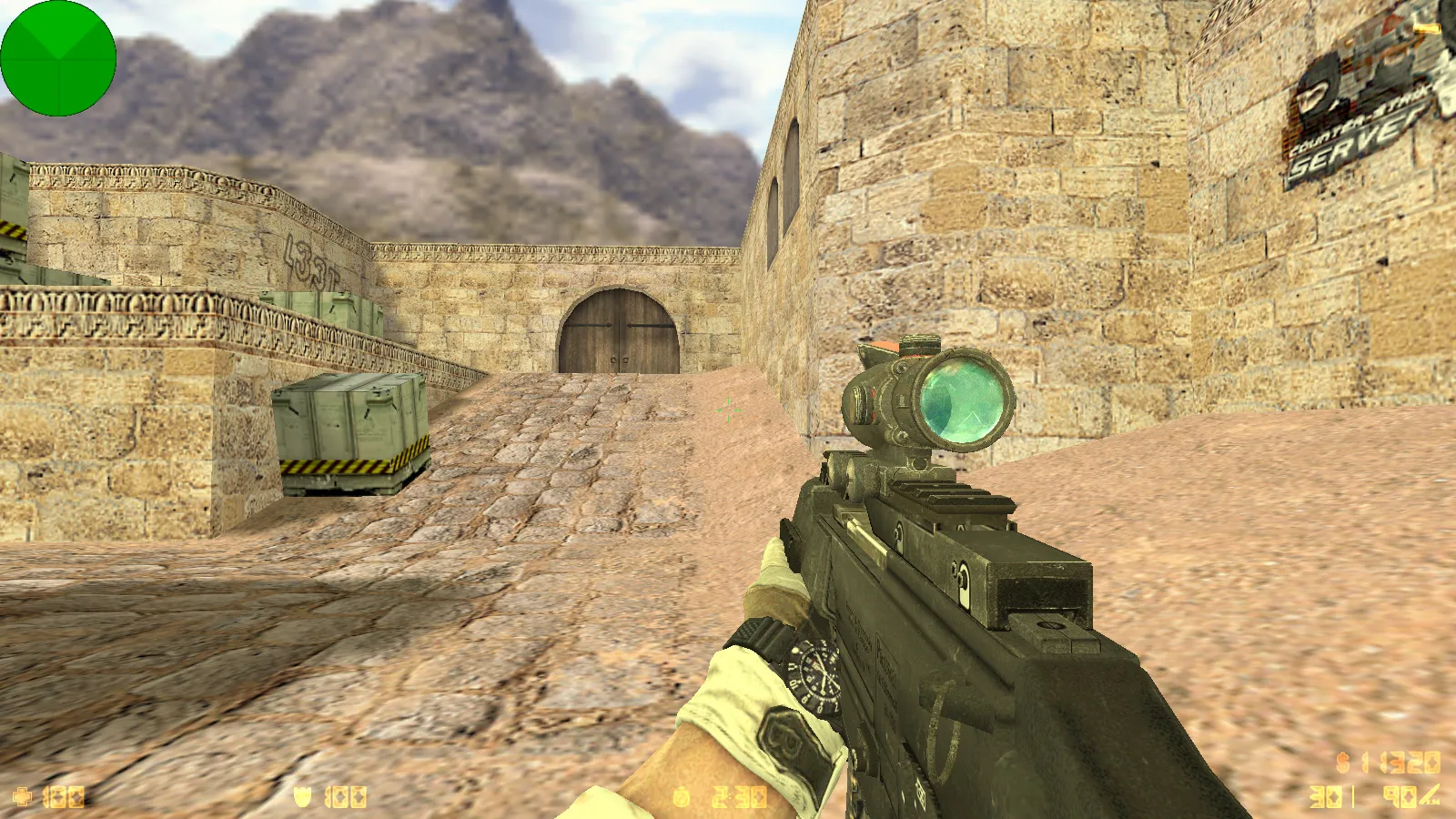 Скриншот  CS 1.6 Army Guns: скины оружия v_/p_/w_, звуки, тёмное меню и оптимизированный config.cfg