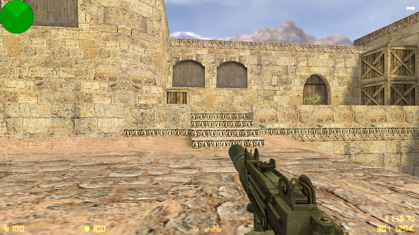 Скриншот  CS 1.6 Army Guns: скины оружия v_/p_/w_, звуки, тёмное меню и оптимизированный config.cfg