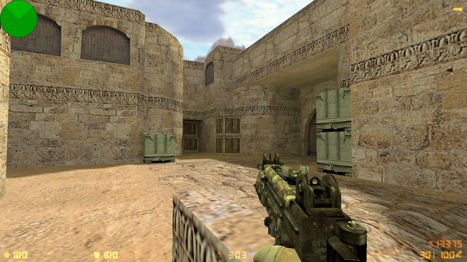 Скриншот  CS 1.6 Army Guns: скины оружия v_/p_/w_, звуки, тёмное меню и оптимизированный config.cfg