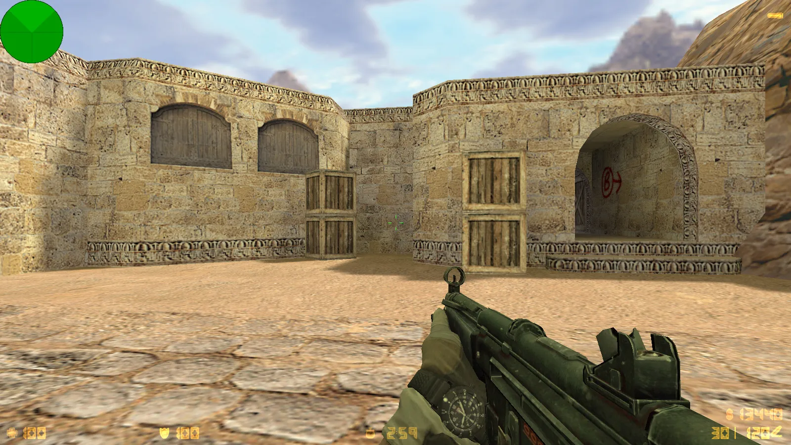 Скриншот  CS 1.6 Army Guns: скины оружия v_/p_/w_, звуки, тёмное меню и оптимизированный config.cfg