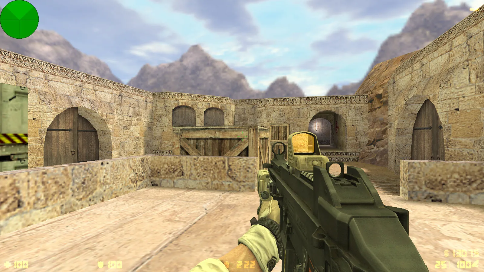 Скриншот  CS 1.6 Army Guns: скины оружия v_/p_/w_, звуки, тёмное меню и оптимизированный config.cfg