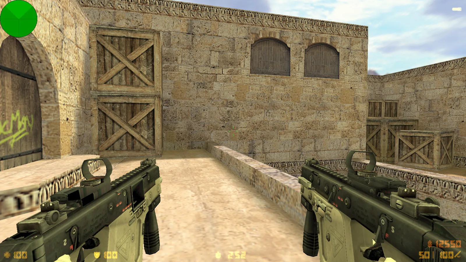 Скриншот  CS 1.6 Army Guns: скины оружия v_/p_/w_, звуки, тёмное меню и оптимизированный config.cfg