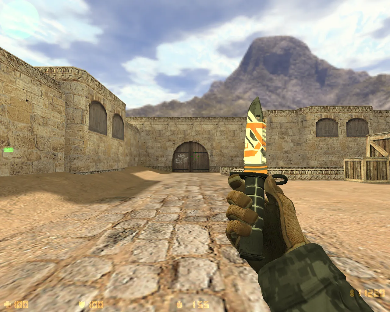 Скриншот CS 1.6 «Армия» — скины камуфляж, Ninja in Pyjamas перчатки, звуки, меню и оптимизированный config.cfg