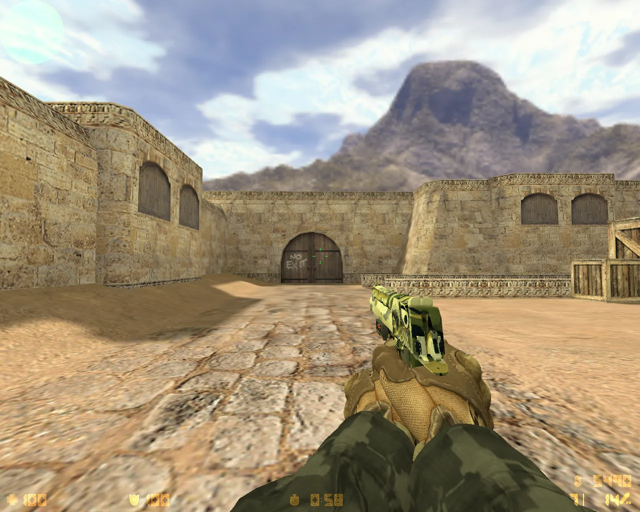 Скриншот  CS 1.6 «Армия» — скины камуфляж, Ninja in Pyjamas перчатки, звуки, меню и оптимизированный config.cfg